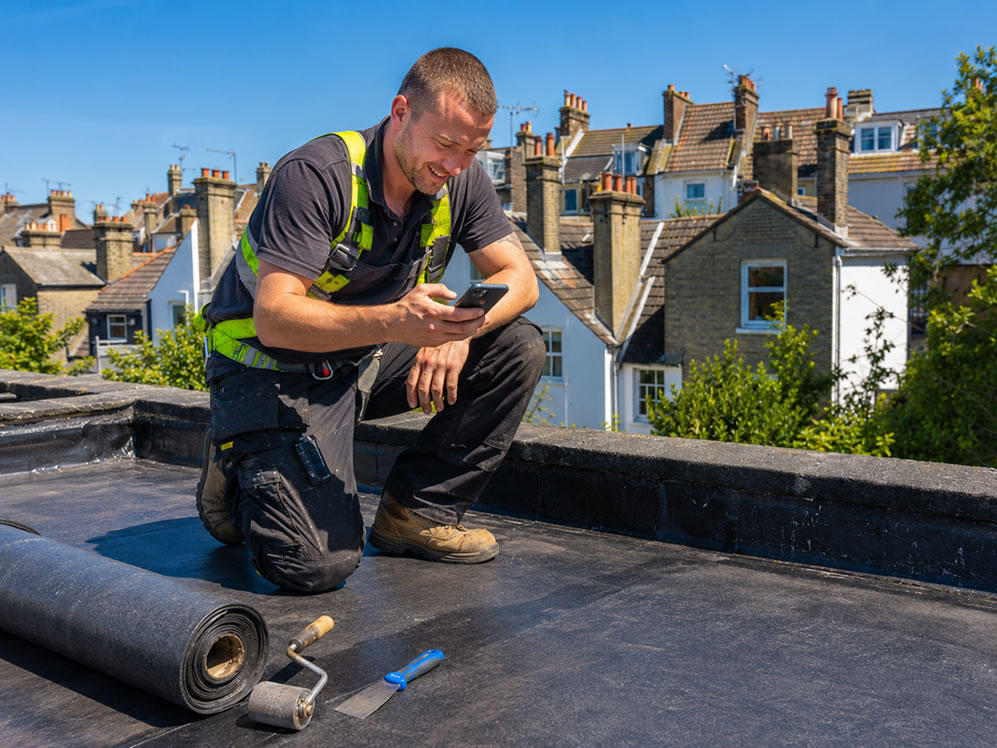 Roofing job leads delivered to mobile phone app for roofers